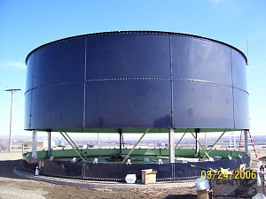 Монтаж сборного стального резервуара